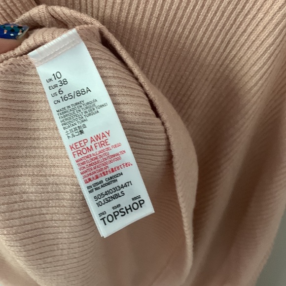 TOPSHOP Blush Pink Tank Low Back Mini Skater Dress - Picture 7 of 7